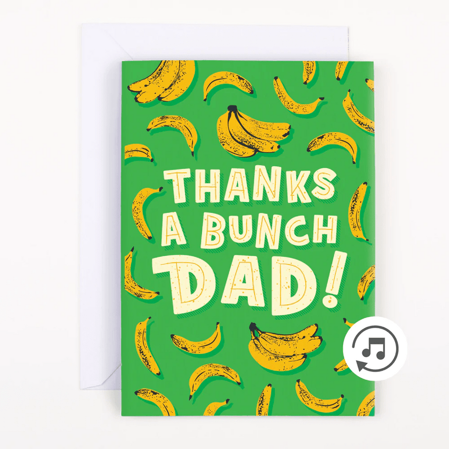 Endless Thank You Dad 🍌🔊 Joker Greeting Prank Card Glitter Sound