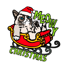 Meowy Christmas 😾🎄 – Women's T Shirt