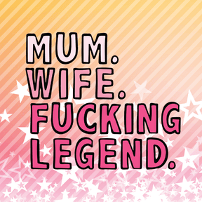 Mum. Wife. Legend 🏅 - Stubby Holder