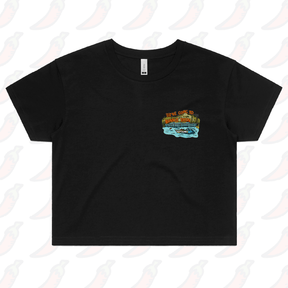 S / Black Bonnie Doon 🚤 - Women's Crop Top