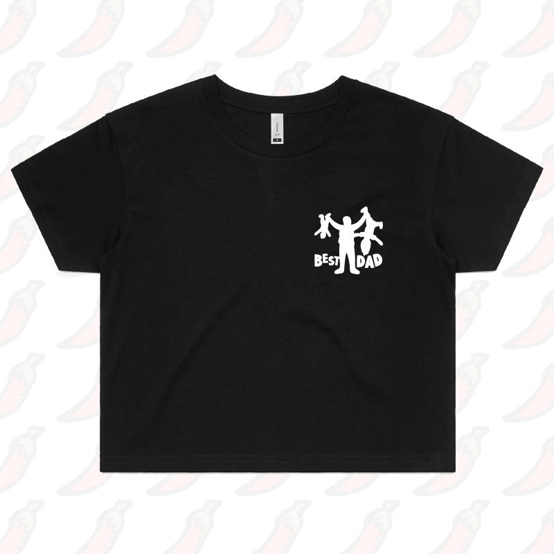 S / Black Dad’s Day Care 👨‍🍼 – Women's Crop Top