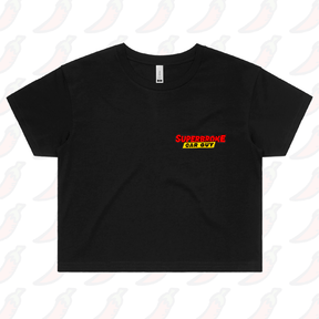 S / Black Superbroke Car guy 🚗💸 – Women's Crop Top