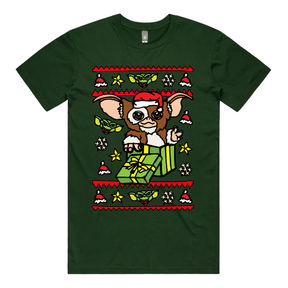 S / Green / Large Front Design Gremlins Christmas 😈🎁 – Men's T Shirt