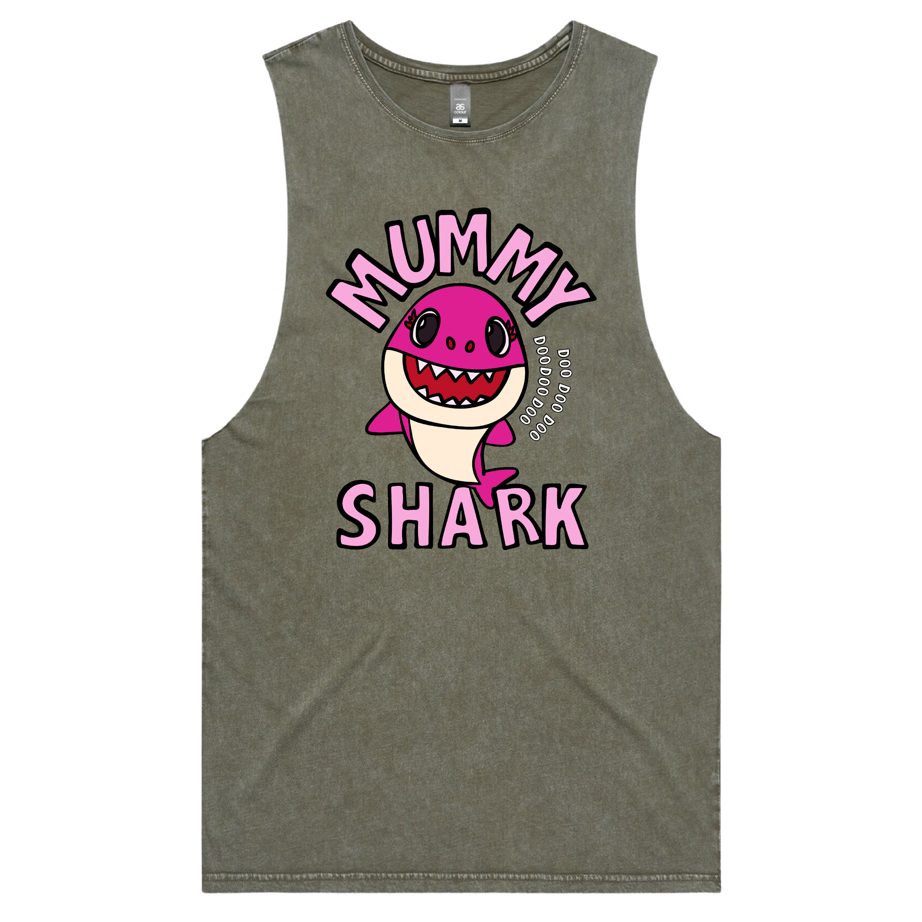 S / Moss / Large Front Design Mummy Shark 🦈 - Tank