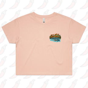 S / Pink Bonnie Doon 🚤 - Women's Crop Top