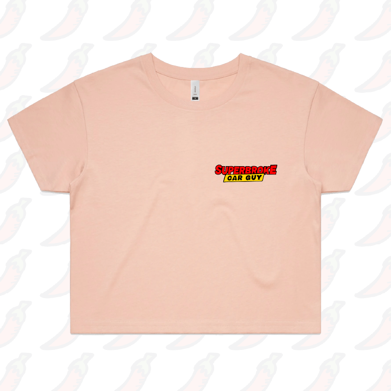 S / Pink Superbroke Car guy 🚗💸 – Women's Crop Top