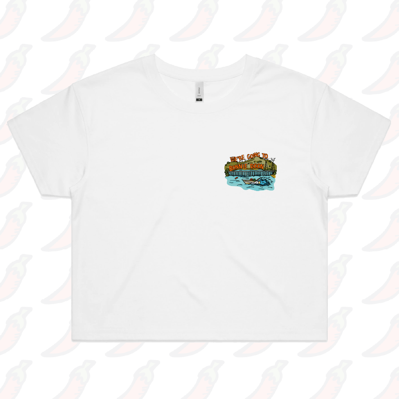 S / White Bonnie Doon 🚤 - Women's Crop Top