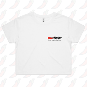 S / White Dadco 🔧💨 –  Women's Crop Top