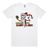 S / White / Large Front Design Kidnap the Sandy Claws 💀🎅 – Men's T Shirt