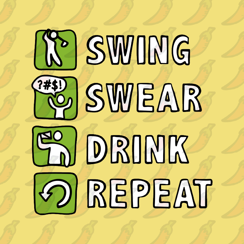 Swing Swear Drink Repeat 🏌 – Women's Crop Top