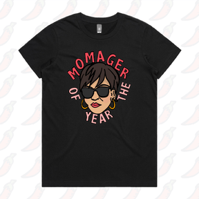 XS / Black / Large Front Design Momager 🕶️ - Women's T Shirt