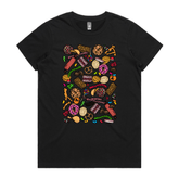 XS / Black / Large Front Design Snacks! 🍬🍪 – Women's T Shirt