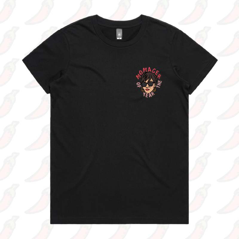 XS / Black / Small Front Design Momager 🕶️ - Women's T Shirt