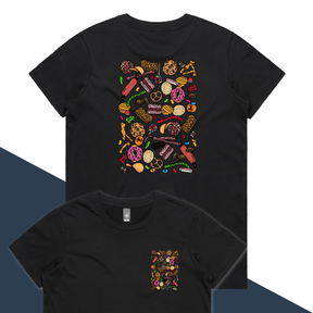 XS / Black / Small Front & Large Back Design Snacks! 🍬🍪 – Women's T Shirt