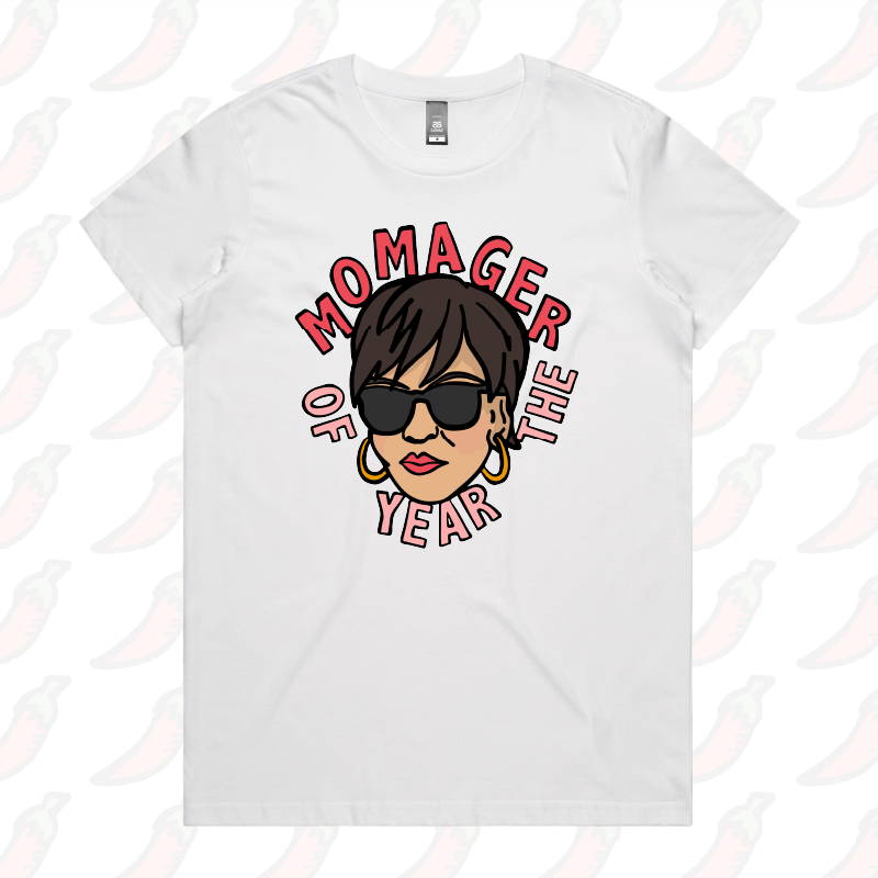 XS / White / Large Front Design Momager 🕶️ - Women's T Shirt