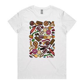 XS / White / Large Front Design Snacks! 🍬🍪 – Women's T Shirt