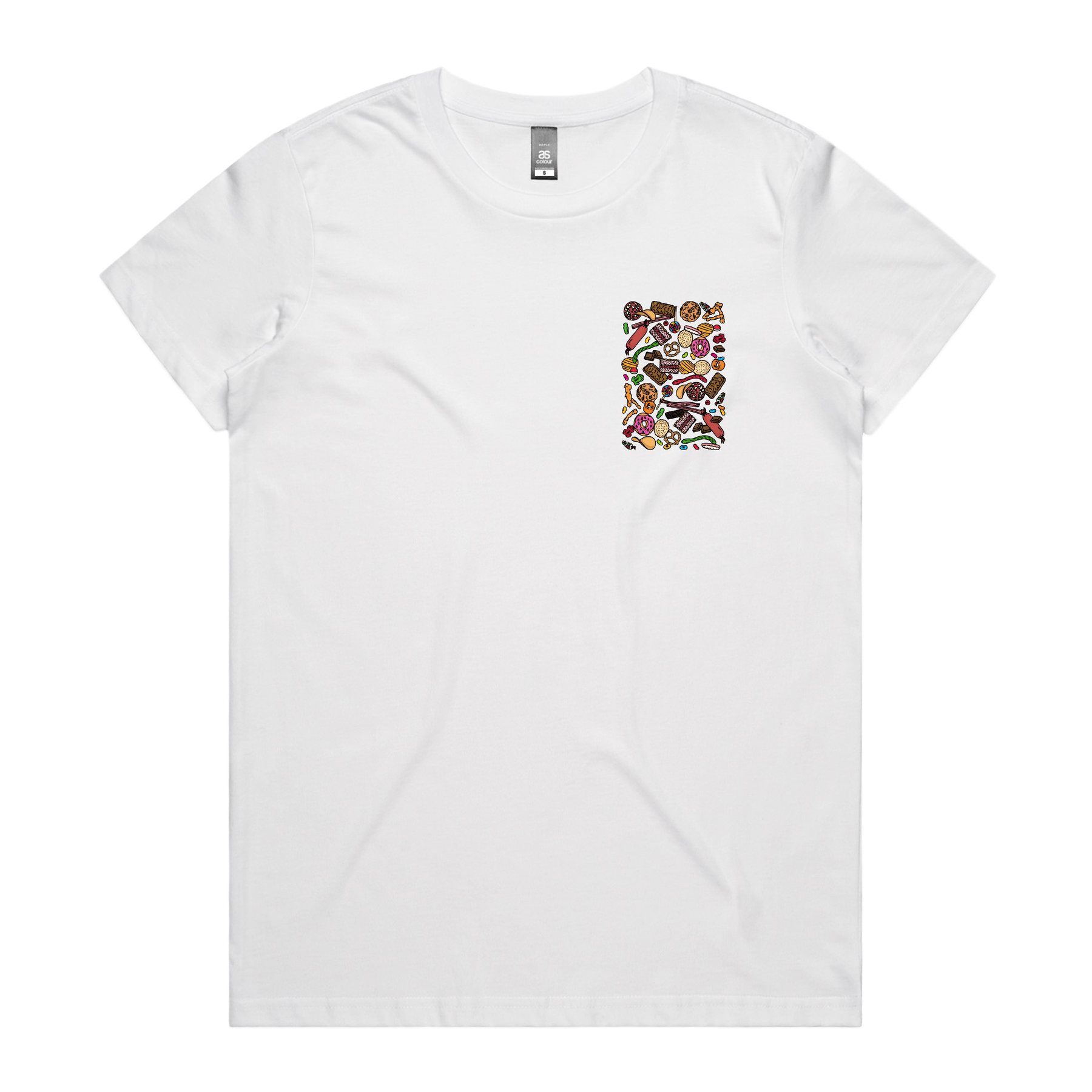 XS / White / Small Front Design Snacks! 🍬🍪 – Women's T Shirt